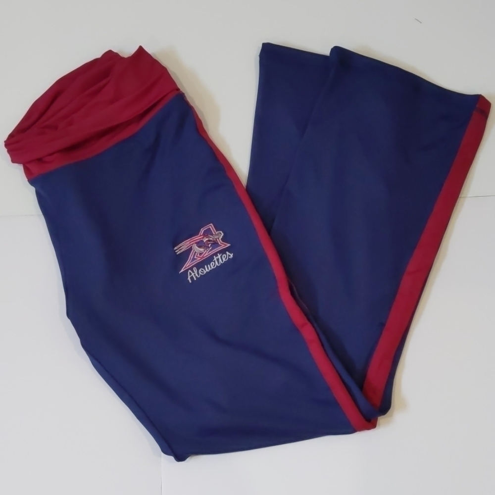 NWT Montreal Alouettes Navy Blue Wide Leg Yoga Pants Football